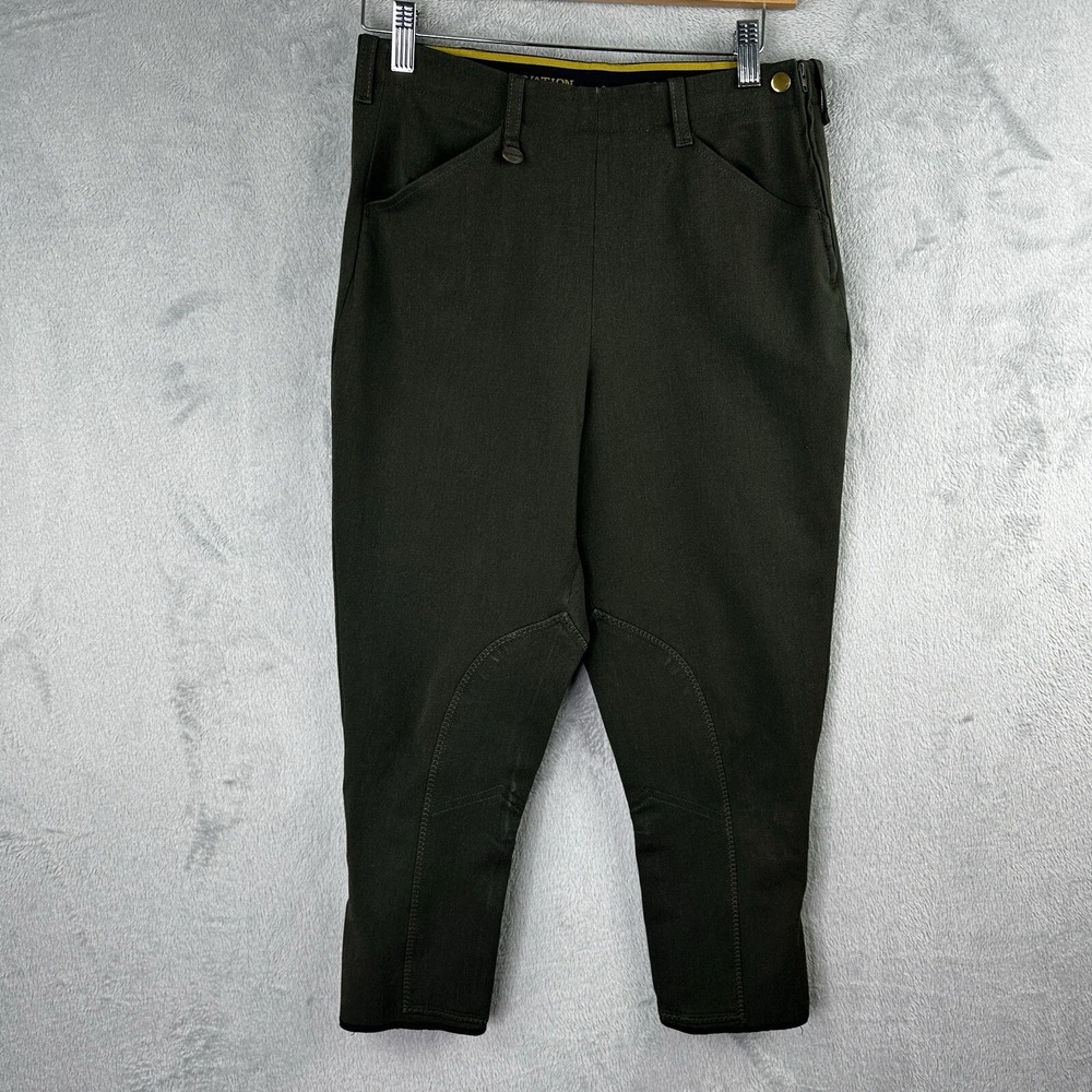 Ovation Gold Circuit Riding Breeches Womens Green Equestrian Pants 28R (30x20.5)